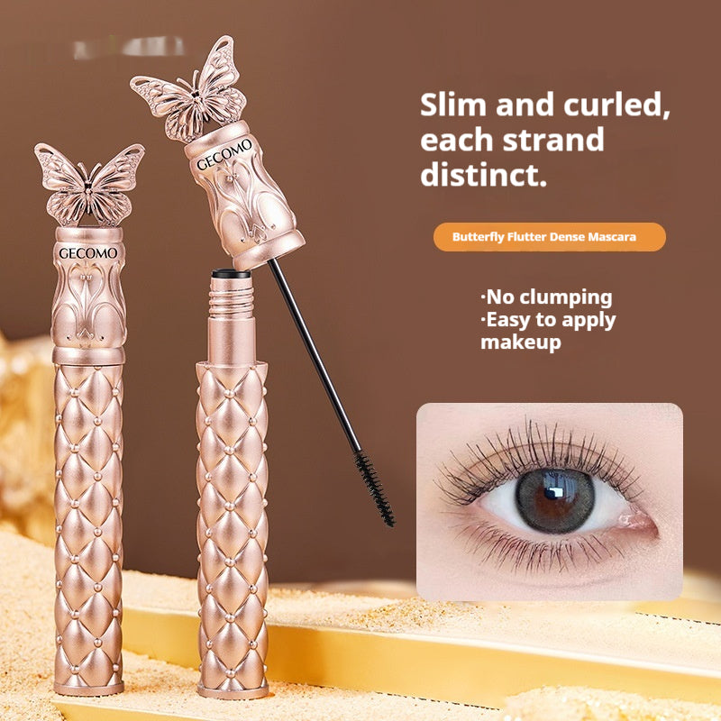 Mascara volumisante à la fleur et au papillon pour cils bouclés allongés
