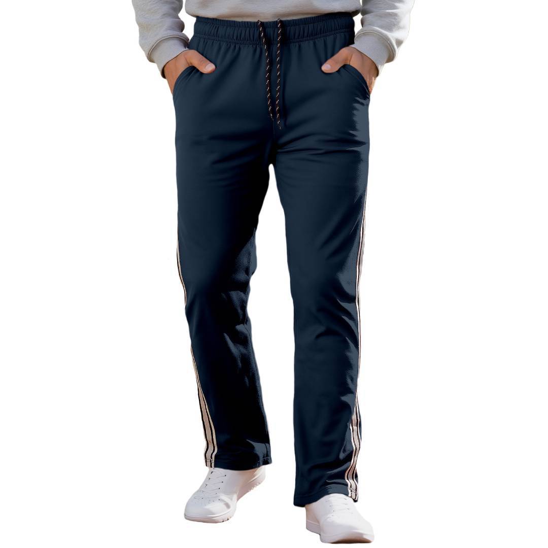 Independent Brand European and American Men's Pearl Cotton Twill Casual Sports Side Stripe