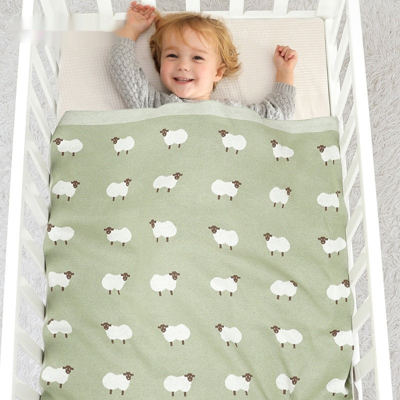 Adorable couverture en alpaga tricotée souple pour bébés