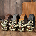 Retro European and American Scorpion Skull Design Ceinture en cuir denim personnalisée