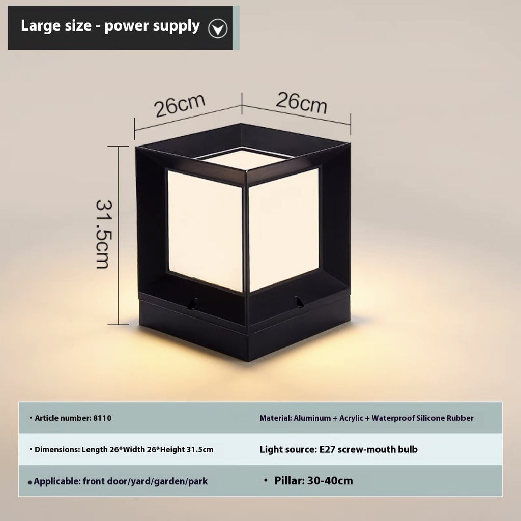 Lampe Pilier Mur extérieur Lampe de jardin imperméable