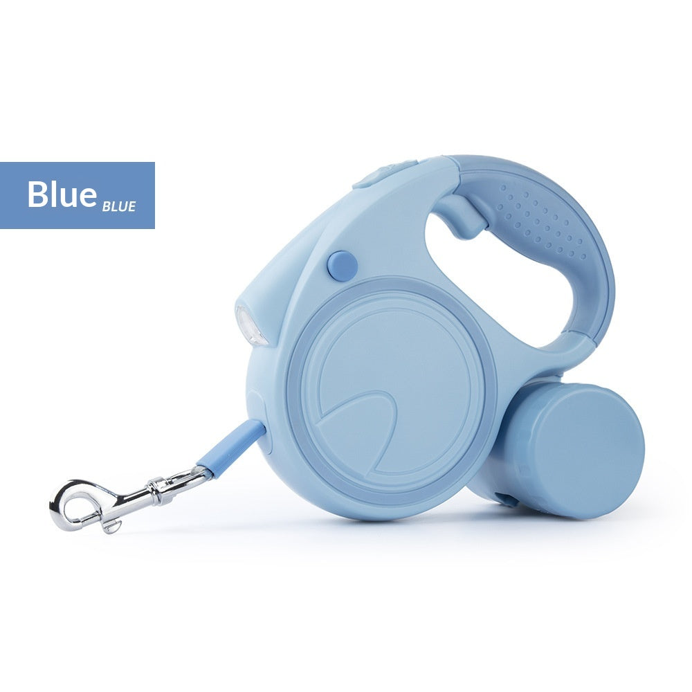 Leash de chien automatique rétractable avec lumière intégrée