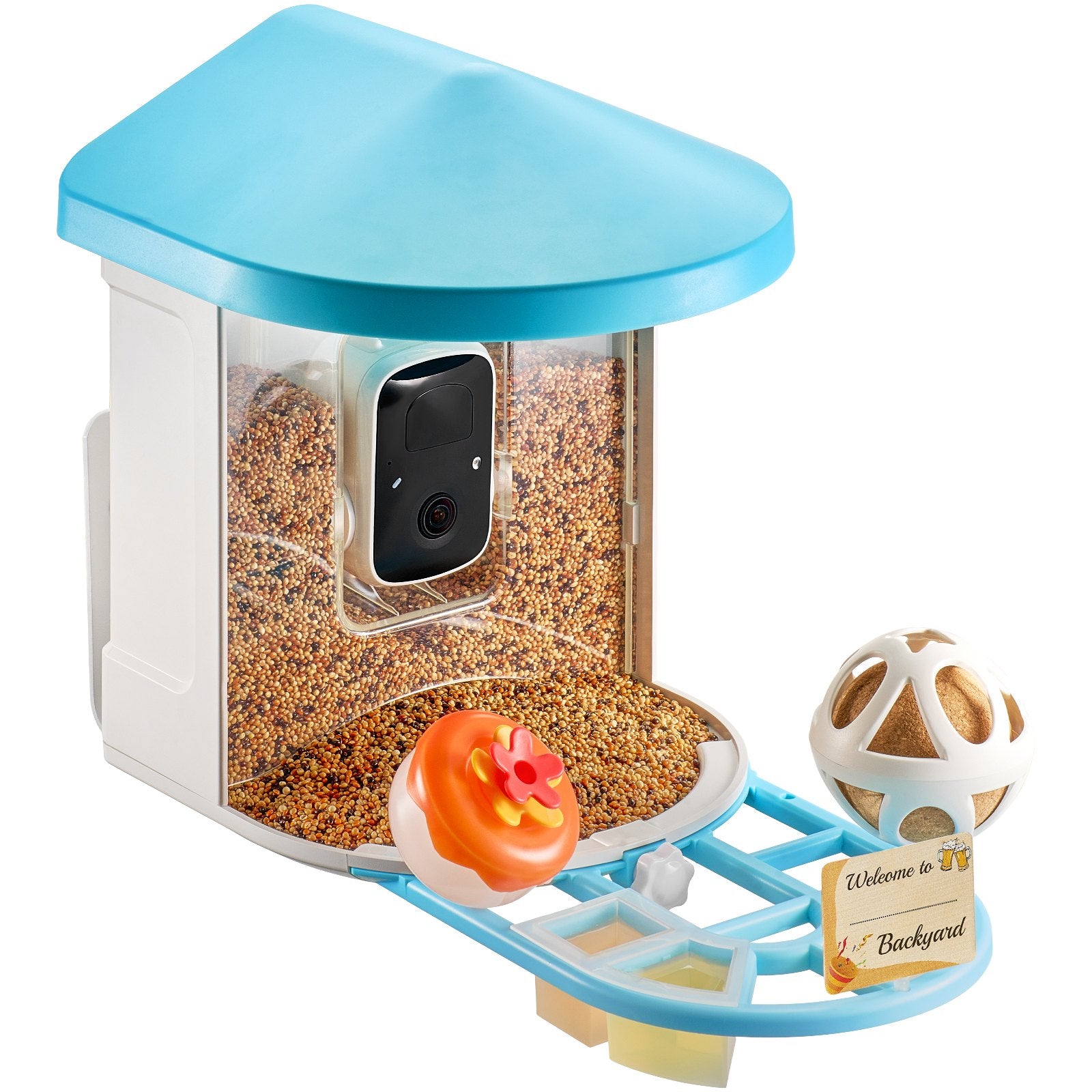 VEVOR Smart Bird Feeder avec caméra 2K HD AI Identifier les espèces d'oiseaux Capture automatique
