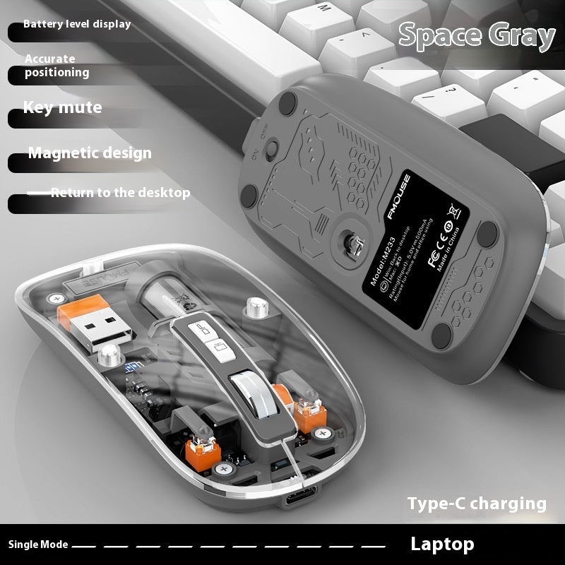 Ordinateurs de bureau sans fil transparents et ordinateur portable