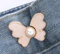 Butterfly taille boucle-alliage-beige-1 paire
