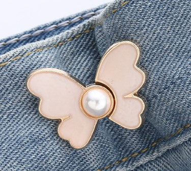Butterfly taille boucle-alliage-beige-1 paire