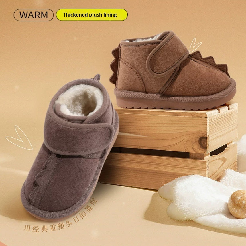 Bottes de neige bébé style nord-est avec doublure en polaire pour l'hiver