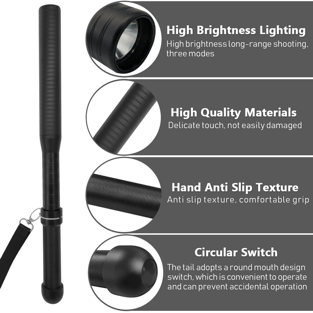 17.3in lampe de poche de torche LED Bright 3 modes Lampe de sécurité d'urgence