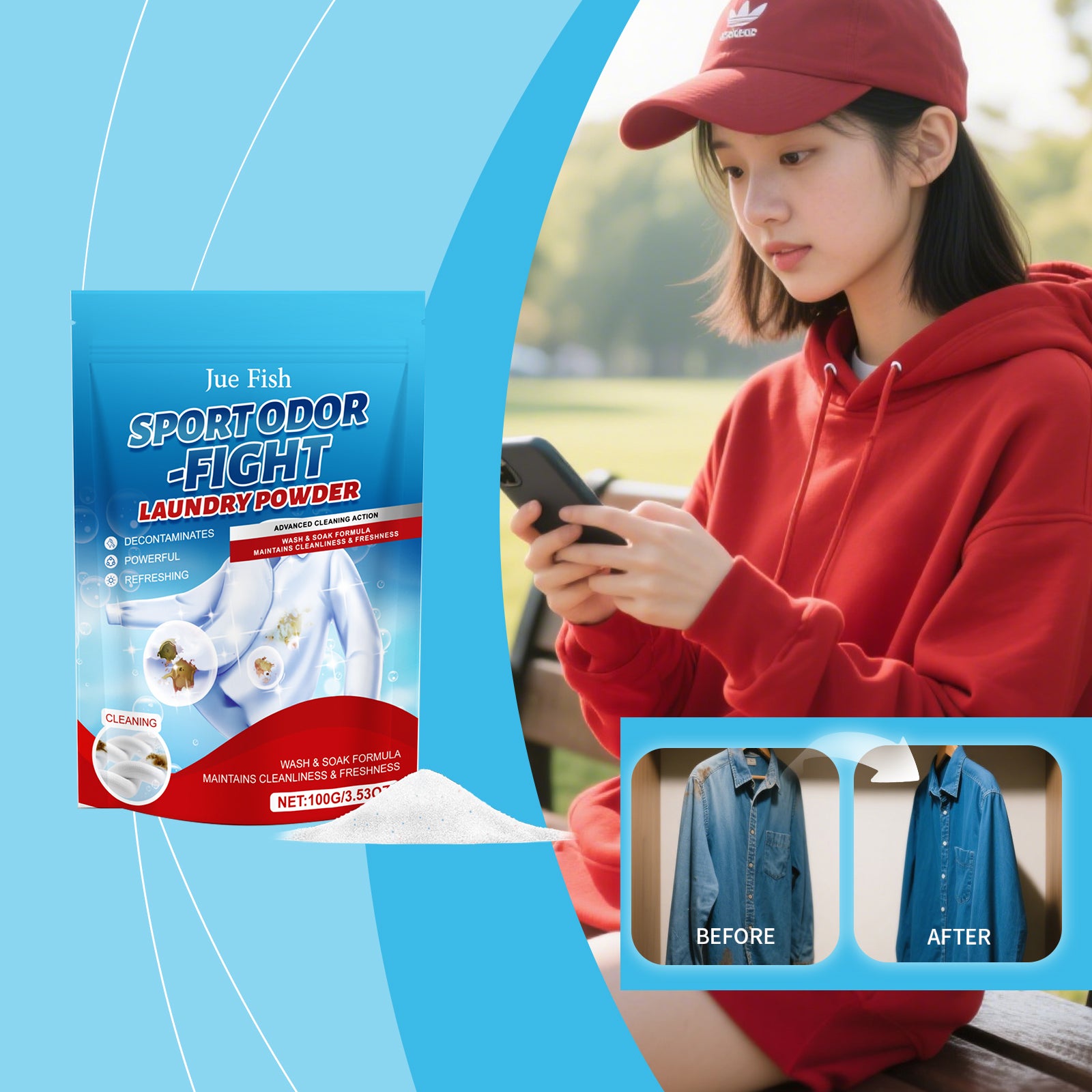 Poudre de nettoyage des vêtements 1 0 0g1