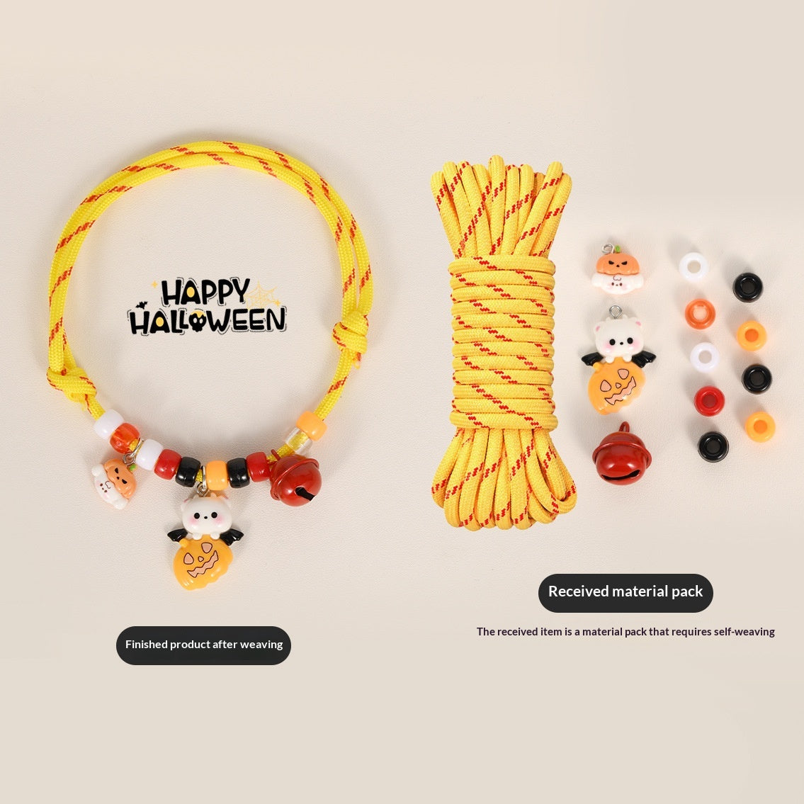 Halloween Cat and Dog Collar Pumpkine tricotée à la main Conception réglable
