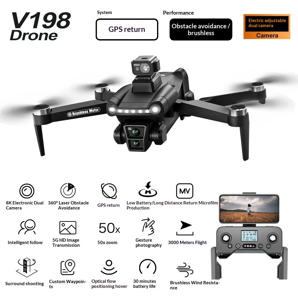 HD Aerial Photography Smart Obstacle-Evitance Toy oreign Trade Quadcopter Remote-Control