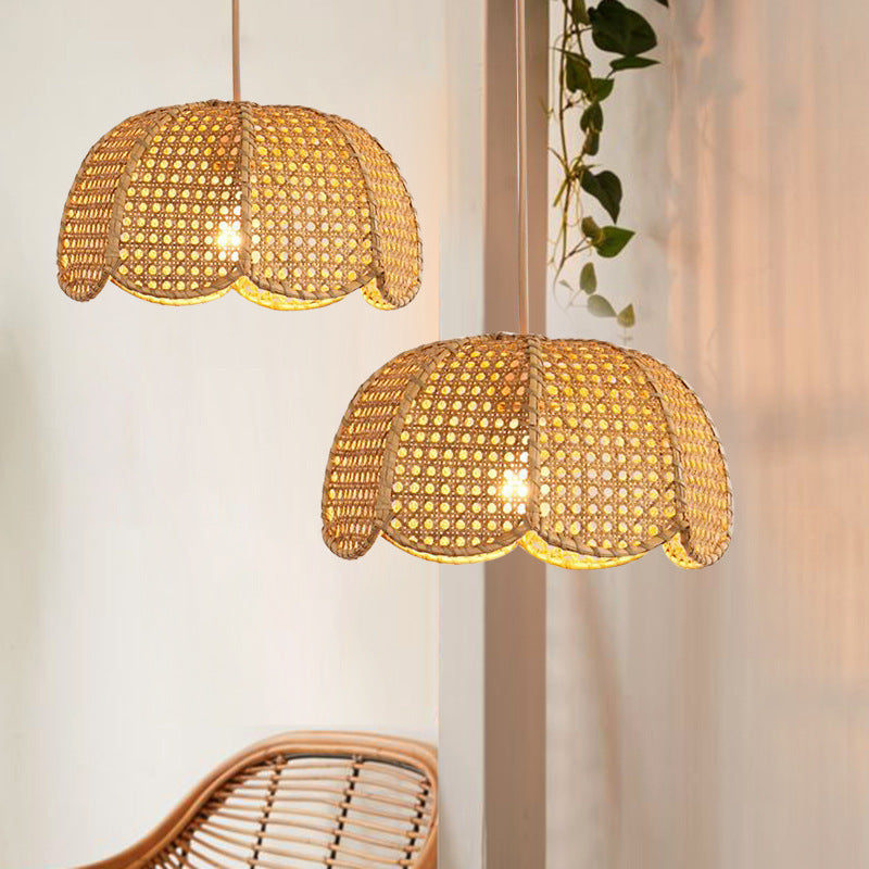 Lampe de pendentif moderne minimaliste Creative Rattan