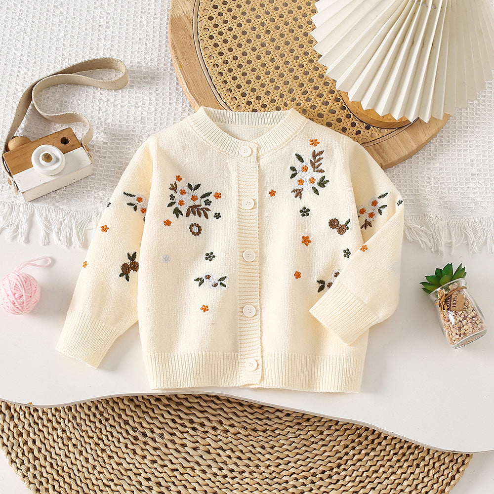 Filles Autumn Knitted Cardigan Sweater Heavy Handcrafted