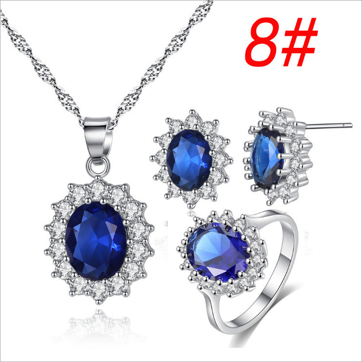Ensemble de bijoux de tournesol Collier Anneau Boucles d'oreilles Boucles d'oreilles