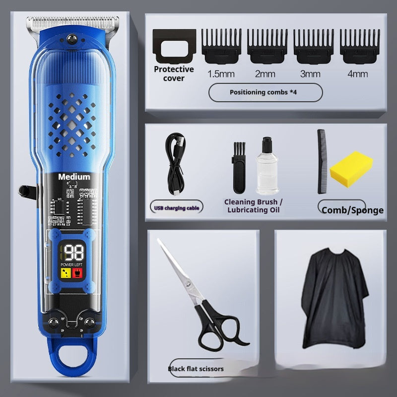 Push électrique à pince à cheveux transparent