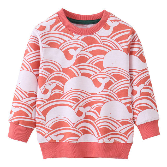 Jumping Meters Arrivée Sweatshirts de dessin animé pour garçons filles Cl