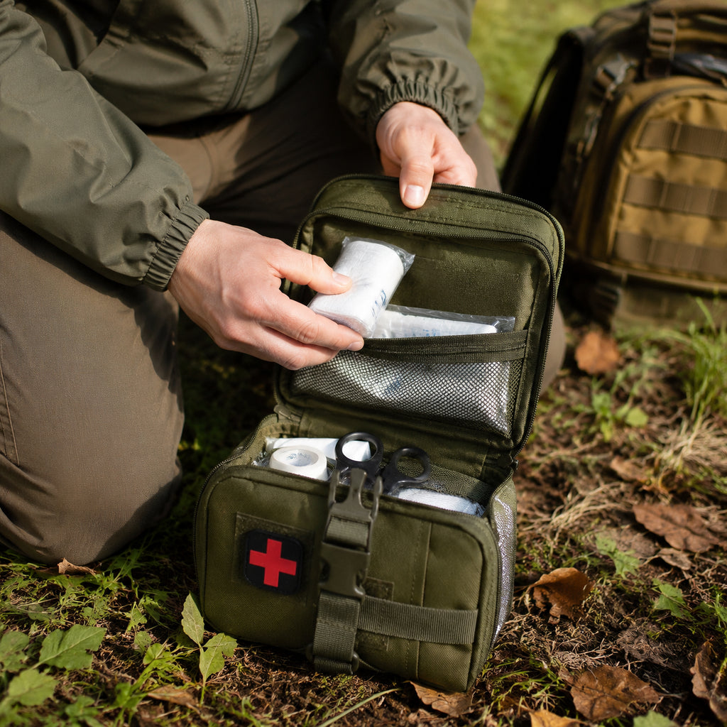 Trousse de premiers soins tactiques portatifs à l'extérieur - Organisateur d'approvisionnement médical portatif/montable