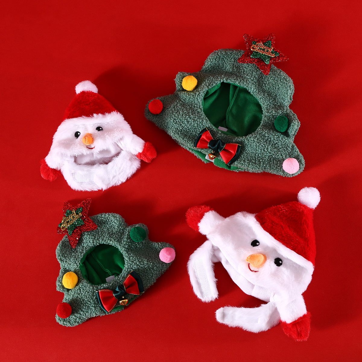 Chapeau de Noël de chat Petit Dogcat en peluche
