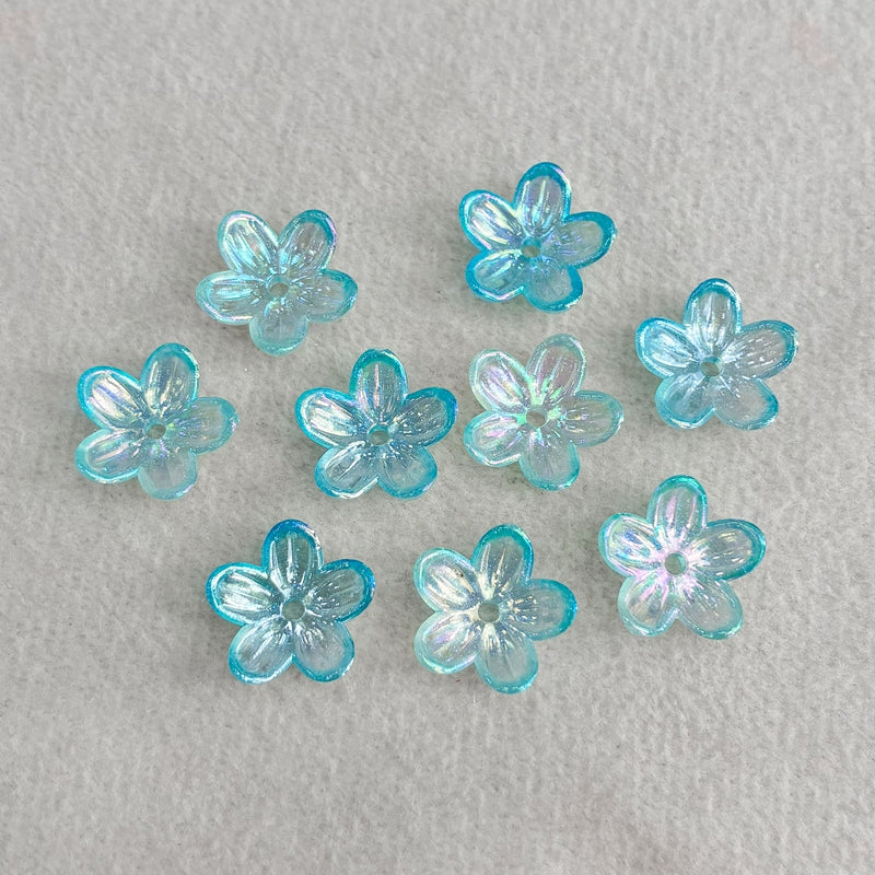 Graduent Perles Cinq-Petales Lumineuses Fleurs Acryliques