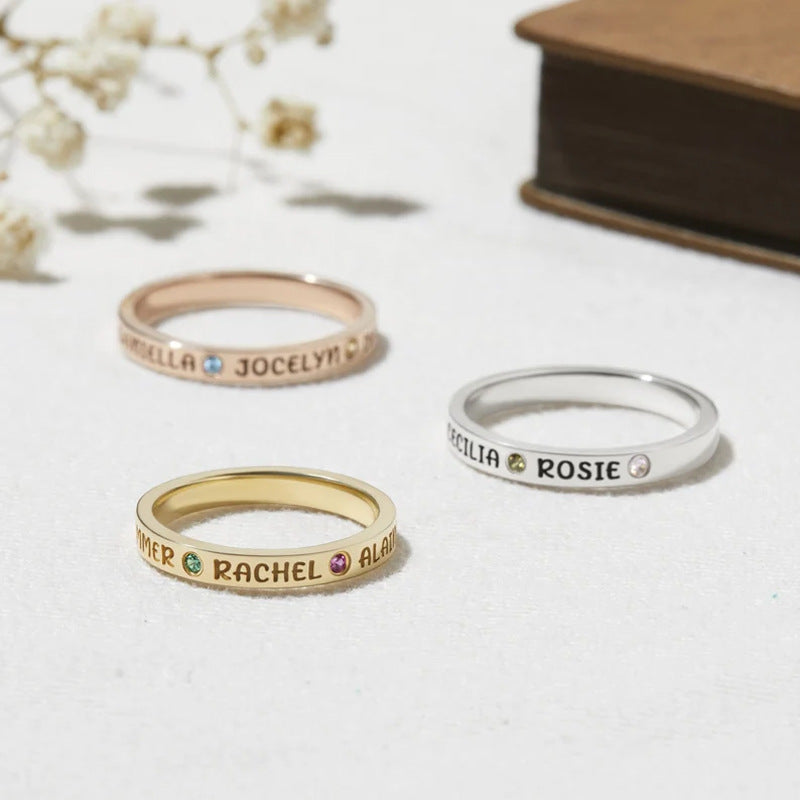 Bague en acier inoxydable de conception minimaliste