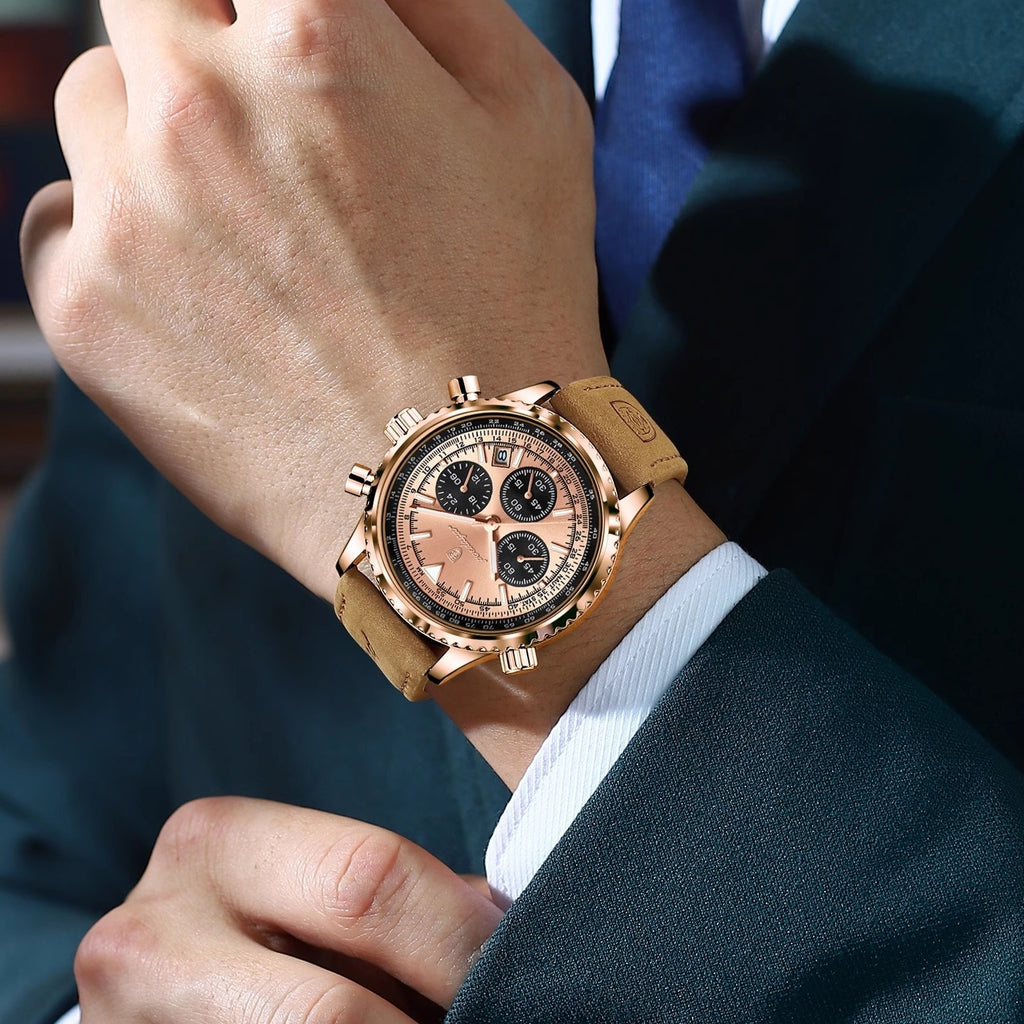 Men's Multifunctional Waterproof Night-Light Watch