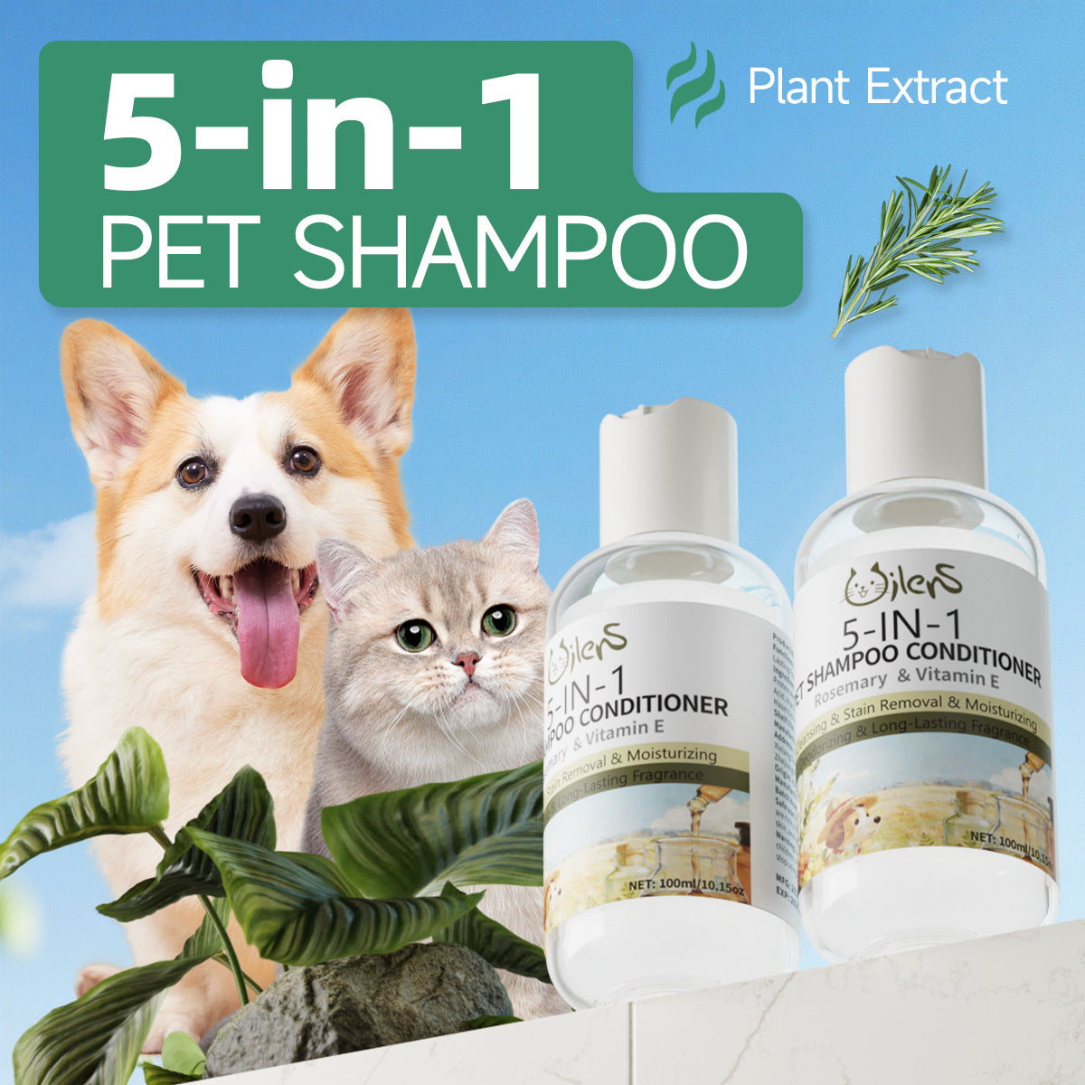 Shampooing de chien universel multi-effets pour chats et chiens