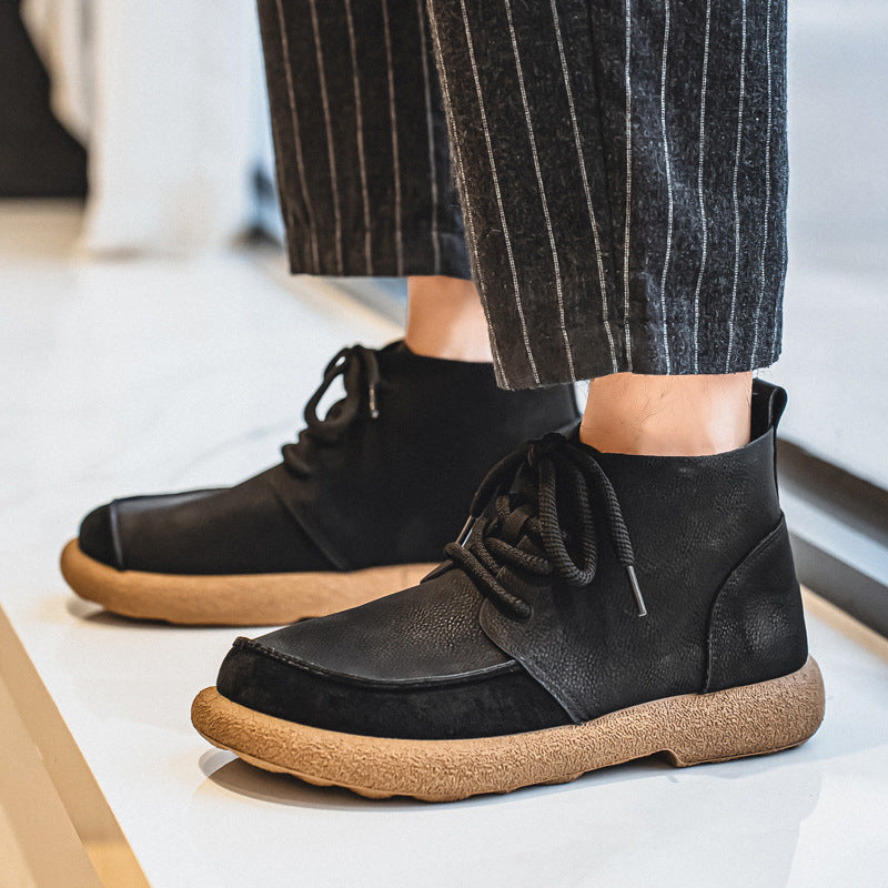 Bottes de travail pour hommes de mode rétro plus grande taille