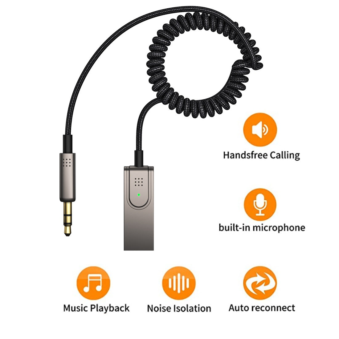 AUX Car Bluetooth Cable USB Car Audio Cable Audio Navigation d'appels