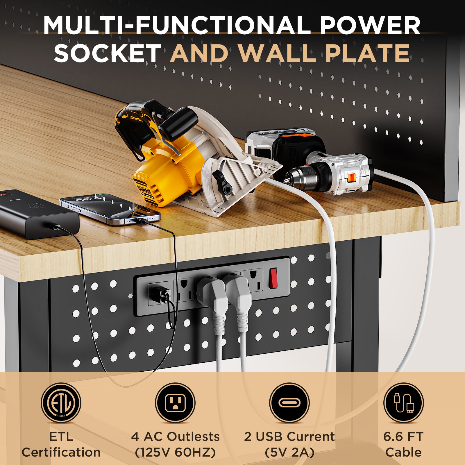 60in Workbench avec tiroirs
