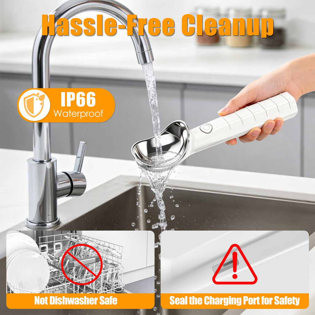 1Set Chaud crème glacée Scoop électrique rechargeable crème glacée Scooper IP66 étanche 45S Fa