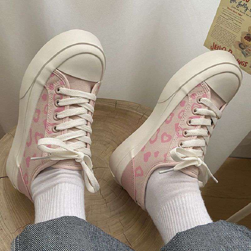 Femmes de la plate-forme de mode Bas-Top Toile Chaussures