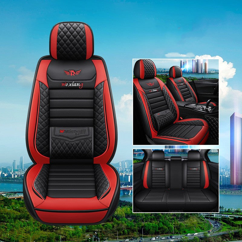Five-season universal high-elastic sponge-filled seat cushion