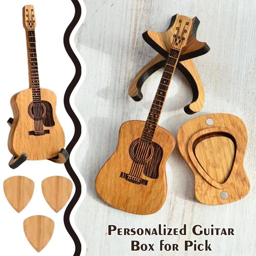 Ornement de guitare personnalisé en bois avec support