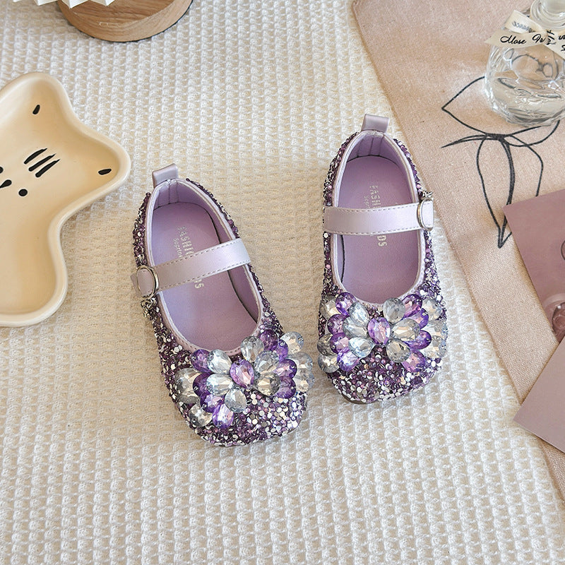 Chaussures Diamant Lumière en Verre de Filles Performance