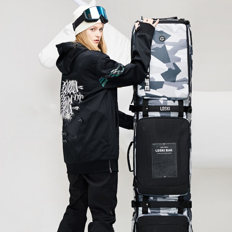 Sac de rangement en snowboard simple et double avec roue grande capacité
