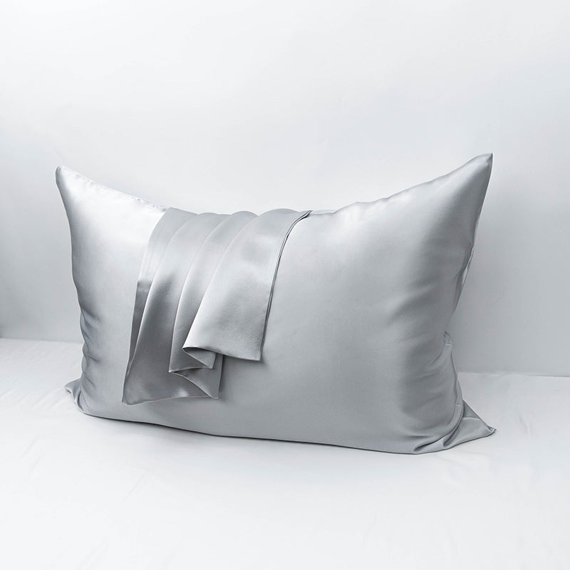 Coussin en soie à double face polyvalent de couleur unie