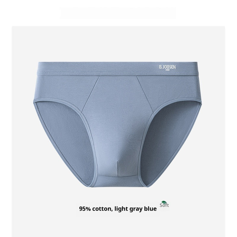 Slips en coton respirant pour hommes avec un crotch de coton antibactérien