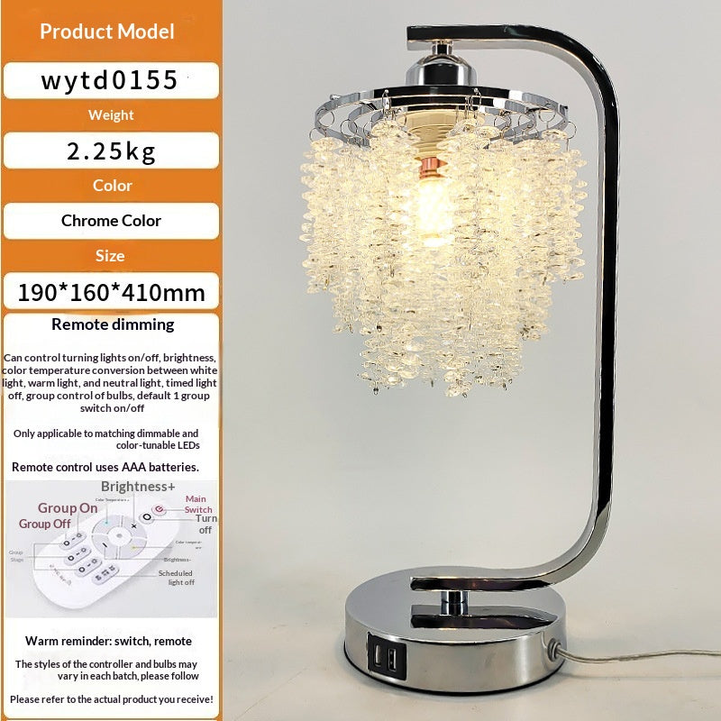 Chambre à coucher Creative Crystal Bedside de luxe de haute qualité lampe de table de luxe