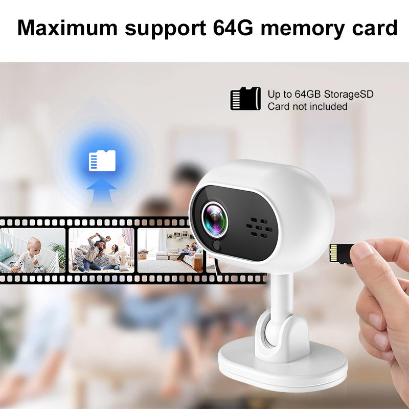 1080P HD Mini caméra WiFi sans fil HD Night Vision Caméra Maison XD Remote Camera Kids Pet S