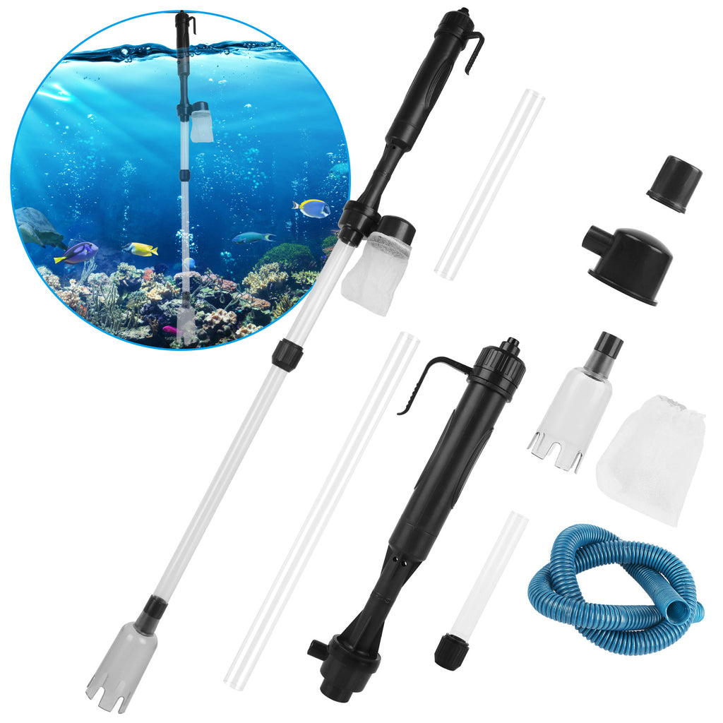 Nettoyeur de gravier à vide à aquarium à batterie pour réservoir de poisson