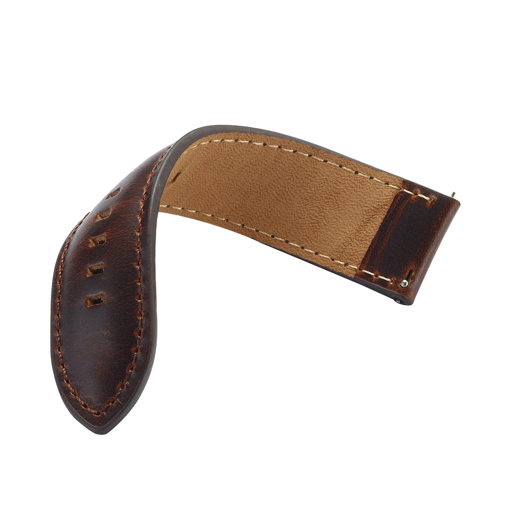 Fermoir de bracelet de montre vintage en cuir véritable