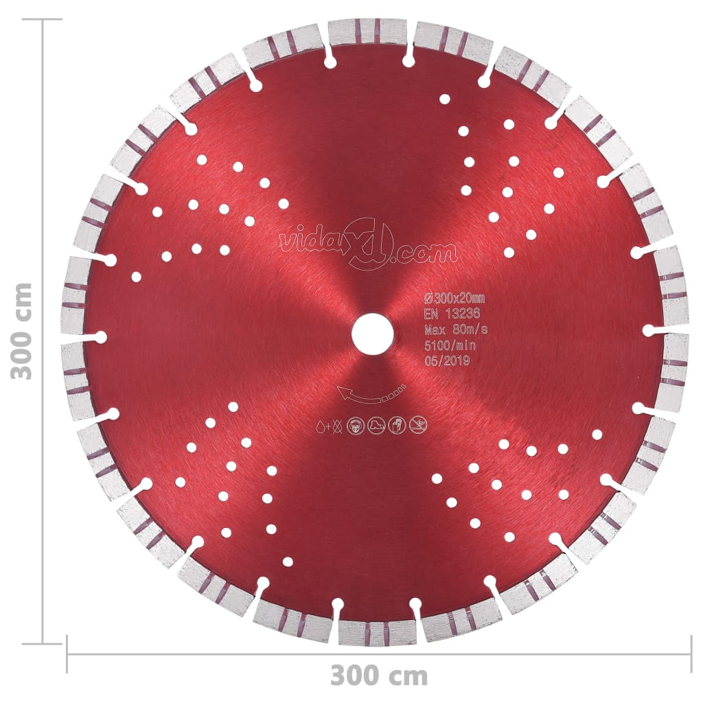 Disque de coupe diamant avec fonction turbo et trous