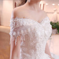Robe de mariage épaule à épaule Dentelle de mariée Plus Taille Robe de mariage épaule mince