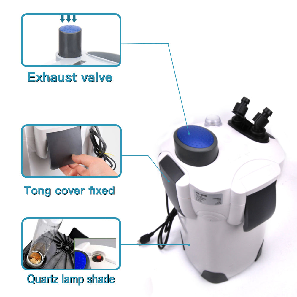 External Aquarium Filter UV Lamp Water Purification and Algae Removal