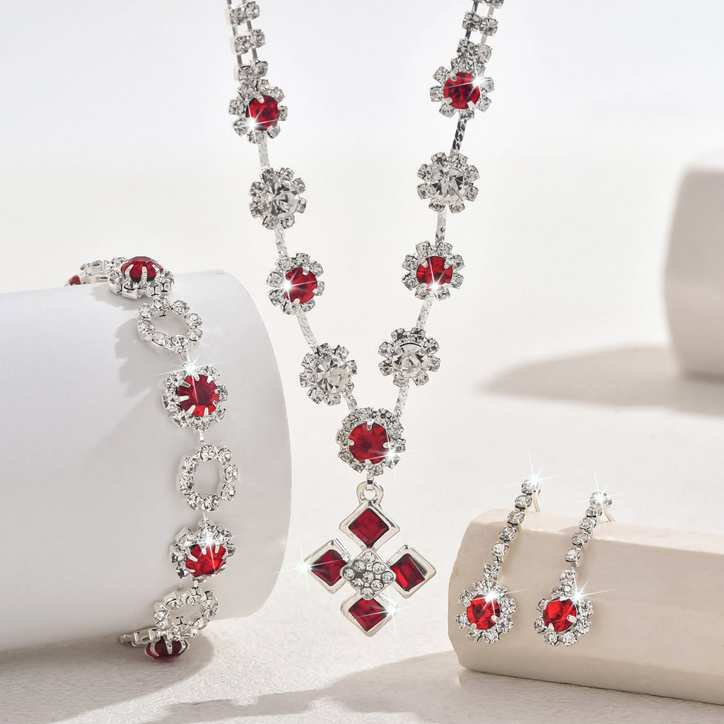 Boucles d'oreilles en Strass Flower d'Amazon