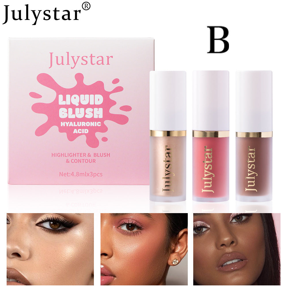 Facial Rouge Poudre Lotion Blusher Lasting Perley Lèvres Éblouissante Naturelle High Gloss Cosm