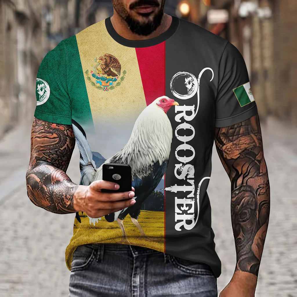 T-shirt Eagle and Snake T-shirt à col rond à manches courtes pour homme