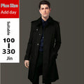 Manteau long à manches simples et élégant de taille Plus