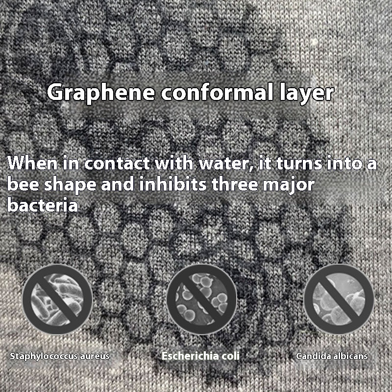 Graphene Lavable Sanitaire Pad Antibactérien Anti-allergie Coton pur Respirant