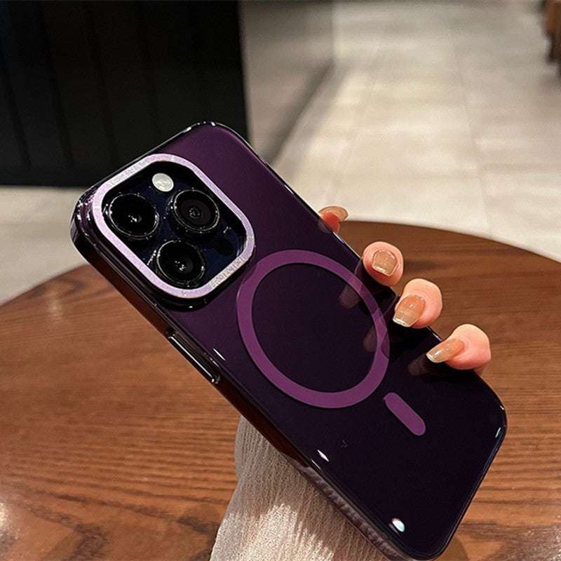 Lentille métallique magnétique transparente Avancé Sens tout inclus Étui téléphonique ultra-mince